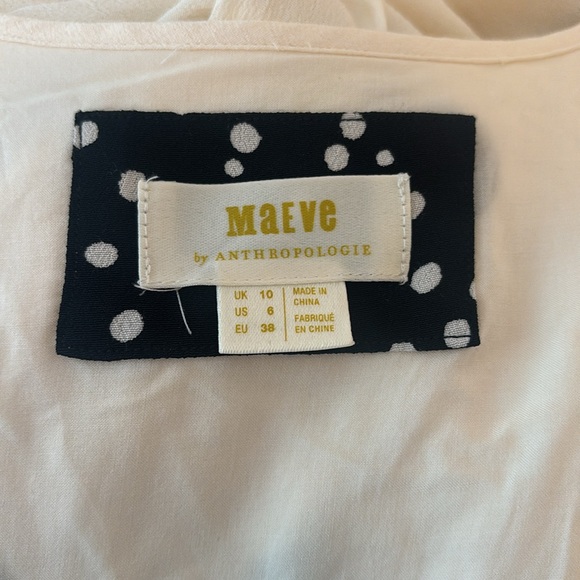 Anthropologie Maeve Breana Polka Dot Midi Dress Size 6 - Picture 12 of 14